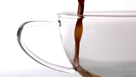 Coffee-pouring-into-a-glass-cup