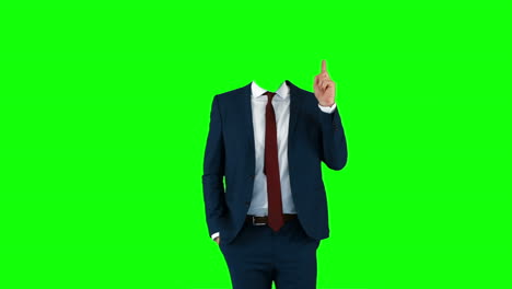 Headless-businessman-gesturing-to-camera