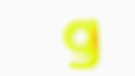 Yellow-letter-g-lifting-off-white-background