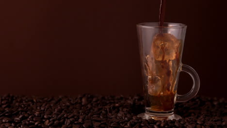 Coffee-pouring-into-glass-of-ice