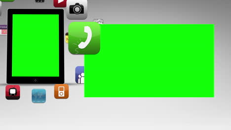 Tablet-Bildschirm-Und-App-Animation-Mit-Chroma-Key