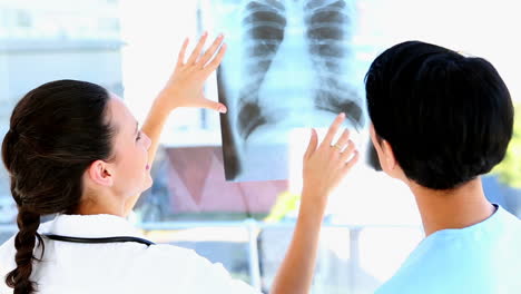 Doctor-and-nurse-discussing-xray