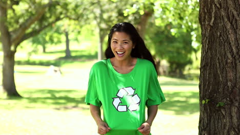 Happy-environmental-activist-giving-thumbs-up-