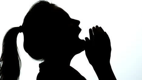 Silhouette-of-attractive-woman-sneezing