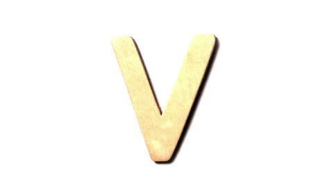 The-letter-v-rising-on-white-background