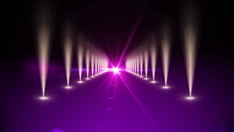 Purple-digital-walkway-with-spotlights