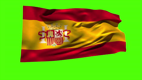 Bandera-Nacional-De-España-Ondeando-En-La-Brisa
