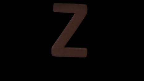 The-letter-z-rising-on-black-background