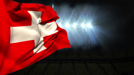 Gran-Bandera-Nacional-Suiza-Ondeando-