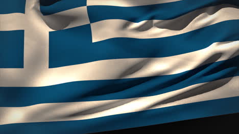 Gran-Bandera-Nacional-De-Grecia-Ondeando-