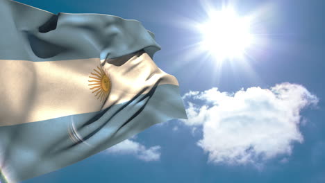 Die-Argentinische-Nationalflagge-Weht