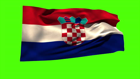 Bandera-Nacional-De-Croacia-Ondeando-En-La-Brisa