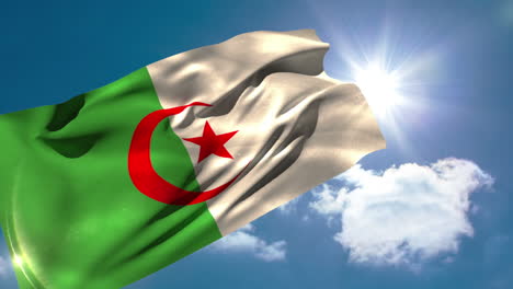 Algeria-national-flag-waving