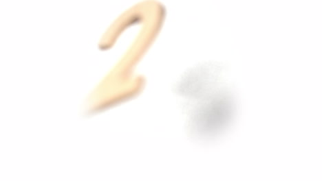 The-number-2-rising-on-white-background