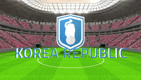 Korea-Republik-WM-Nachricht-Mit-Abzeichen-Und-Text