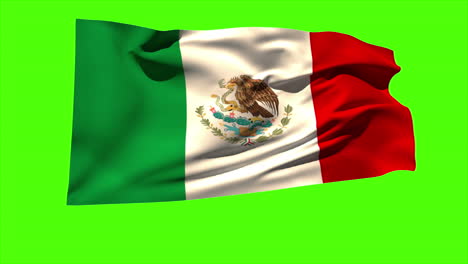 Bandera-Nacional-De-México-Ondeando-En-La-Brisa