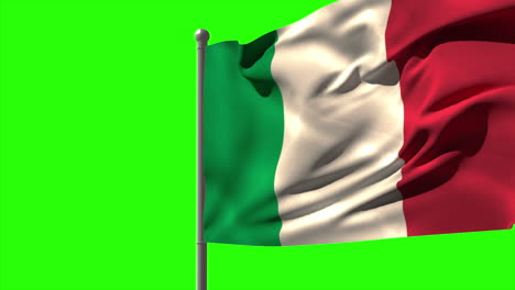 Italy-national-flag-waving-on-flagpole