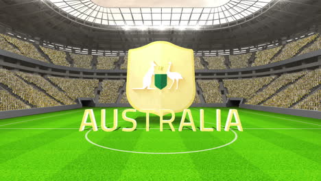 Australien-WM-Nachricht-Mit-Abzeichen-Und-Text