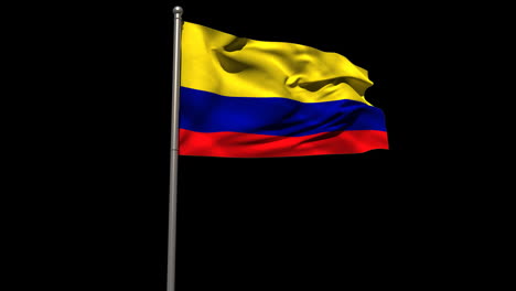 Bandera-Nacional-De-Colombia-Ondeando-En-El-Asta-De-La-Bandera