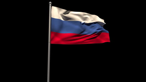 Russia-national-flag-waving-on-flagpole