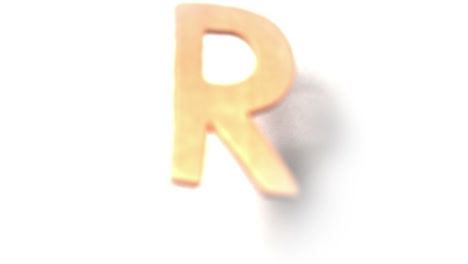 The-letter-r-rising-on-white-background