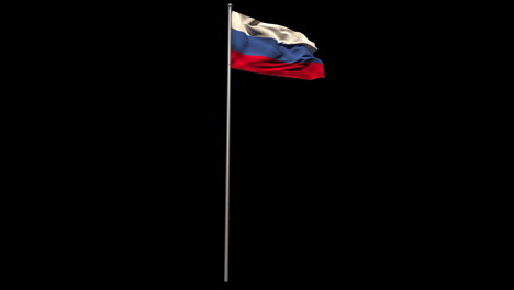 Bandera-Nacional-De-Rusia-Ondeando-En-El-Asta-De-La-Bandera