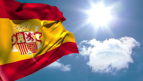 Spanien-Nationalflagge-Weht