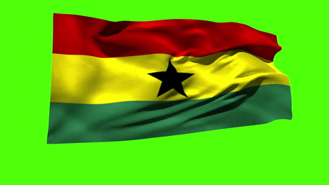 Bandera-Nacional-De-Ghana-Ondeando-En-La-Brisa