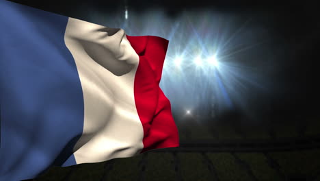 Large-france-national-flag-waving-