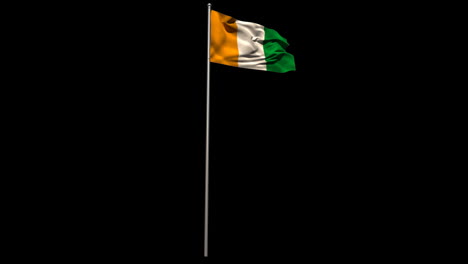 Ivory-coast-national-flag-waving-on-flagpole