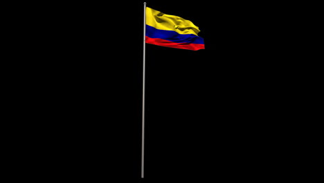 Colombia-national-flag-waving-on-flagpole