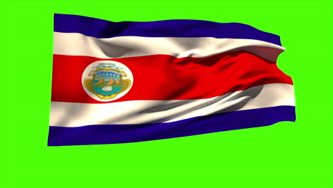 Bandera-Nacional-De-Costa-Rica-Ondeando-En-La-Brisa