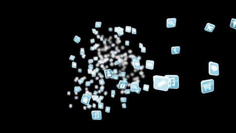 Blue-app-icon-tiles-on-black-background