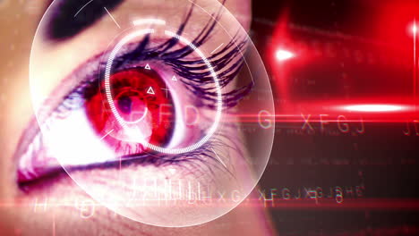 Eyes-looking-at-holographic-interface-