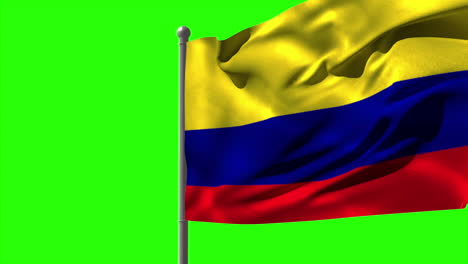 Colombia-national-flag-waving-on-flagpole