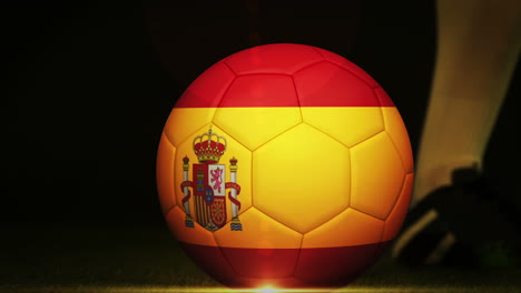 Fußball-Montage-Werbung-Für-Spanien