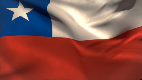 Große-Chilenische-Nationalflagge-Weht-