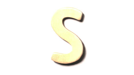 The-letter-s-rising-on-white-background