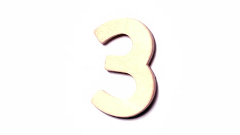 The-number-3-rising-on-white-background