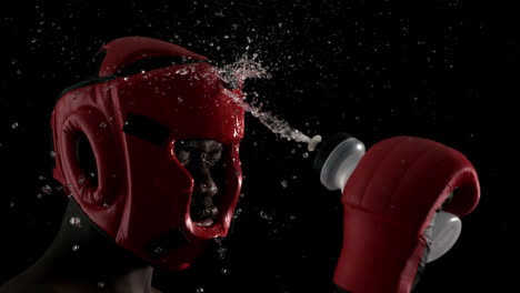 Tough-boxer-pouring-water-over-himself