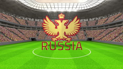 Mensaje-De-La-Copa-Mundial-De-Rusia-Con-Insignia-Y-Texto.