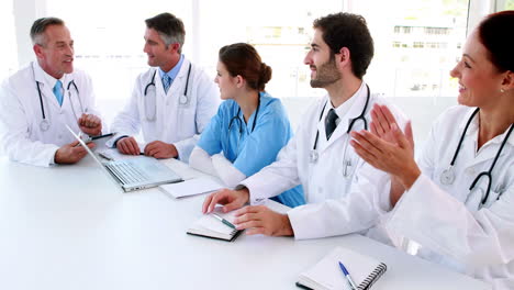 Medical-team-talking-during-a-meeting