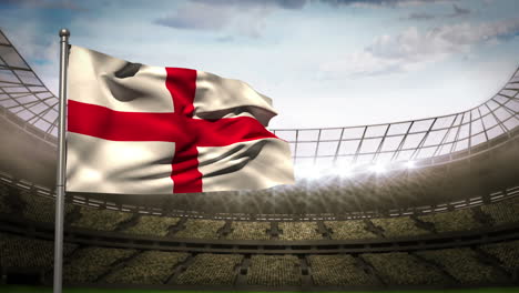 England-national-flag-waving-on-stadium-arena