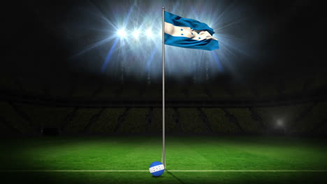 Honduras-national-flag-waving-on-flagpole