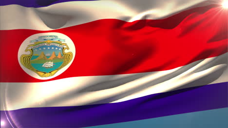 Große-Costa-Rica-Nationalflagge-Weht-