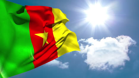 Cameroon-national-flag-waving