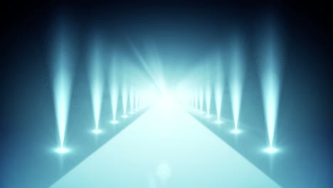 Digital-blue-walkway-with-spotlights