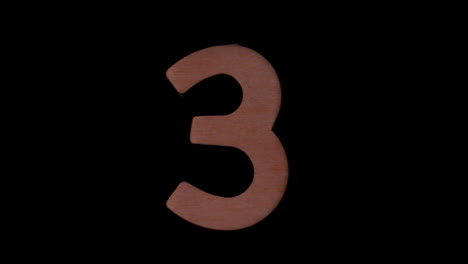 The-number-3-rising-on-black-background