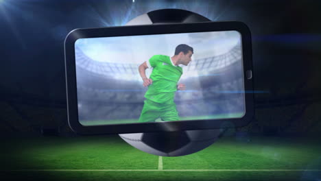 World-cup-animation-with-tablet-screen-showing-player