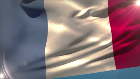 Gran-Bandera-Nacional-De-Francia-Ondeando-